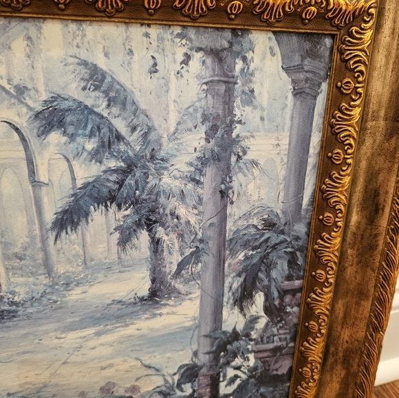 Palm Tree Garden Art Work with Gold Frame - Picture 5 of 10